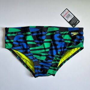 Speedo Men's Swim Trunks - Black, Blue, and Green